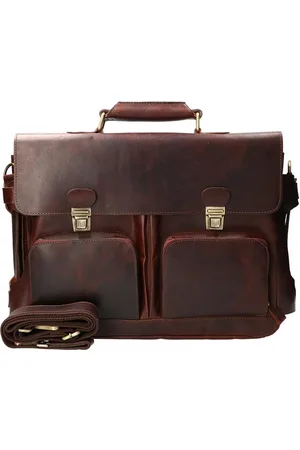 LEATHER DESIGN Luxe werktas tuigleer bruin