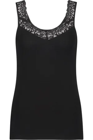 Hunkemöller Dames Nachtmode Singlet Rib Lace - - maat XL