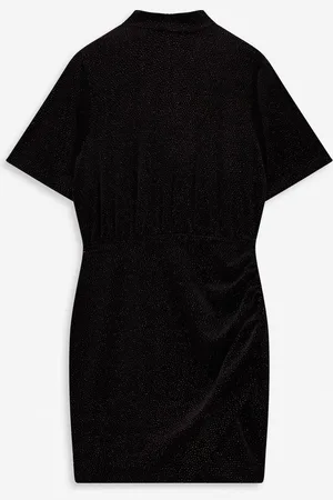 Sissy-Boy Zwarte velvet jurk met glitters