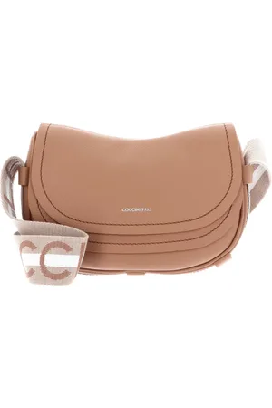 Coccinelle Leren Schoudertas Raquel Crossbody Bag Lichtbruin