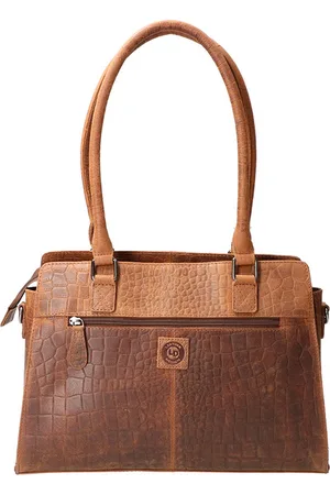 LEATHER DESIGN Hand and shoulder bag Hunter croco