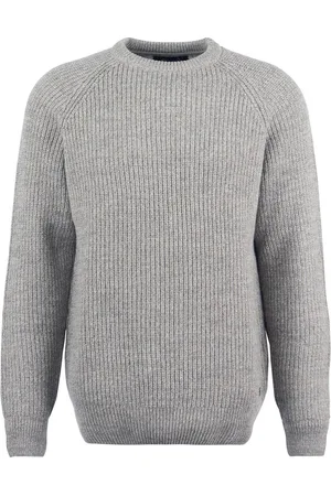 Barbour Trui Lamswol Knitted Stone