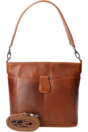 LEATHER DESIGN Hand / Shoulder bag natural