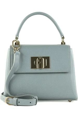 Furla Leren Handtas Avondtas 1927 Mini Top Handle Bag Lichtblauw