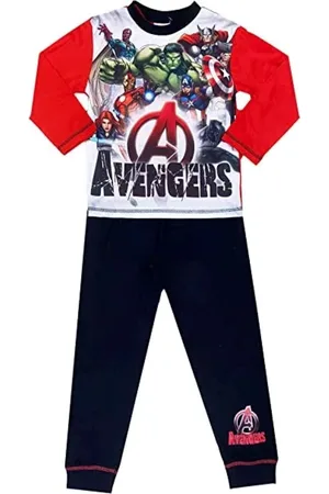 Marvel Pyjama - rood met zwart - Marvel Avenger pyama broek en shirt - maat 104/110