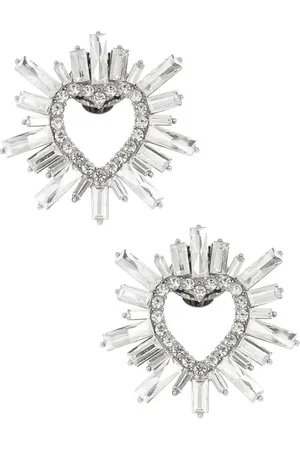 Yehwang Zilveren Schoenclips Hart - Met Kristal & Strass Steentjes - Trendy Schoenaccessoires - Luxe Accessoires voor Je Pumps