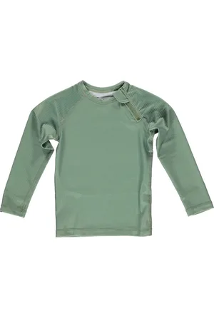 Beach & Bandits UV Zwemshirt voor kinderen - Ribbed Longsleeve - Basilicum - maat 128-134cm