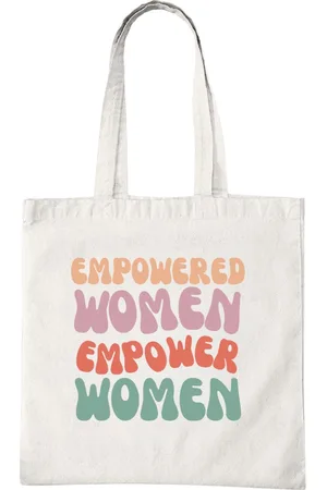 Merkloos Katoenen Tas met Print - Empowered Women Design - Tote Bag