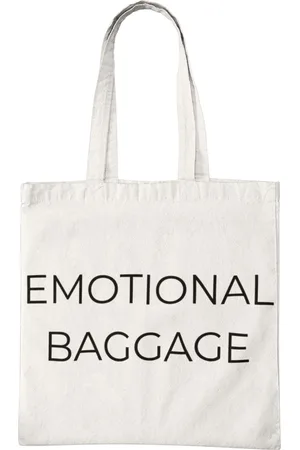 Merkloos Katoenen Tas met Print - Emotional Baggage Design - Tote Bag