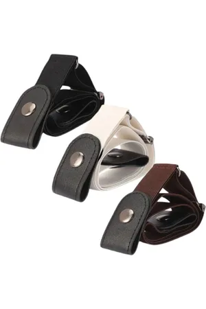 Merkloos Riem Zonder Gesp - Riem Zonder Gaatjes - Elastische Riem - Gespvrije Riem - Stretch Riem - 3 Stuks - BUCKLEOFF