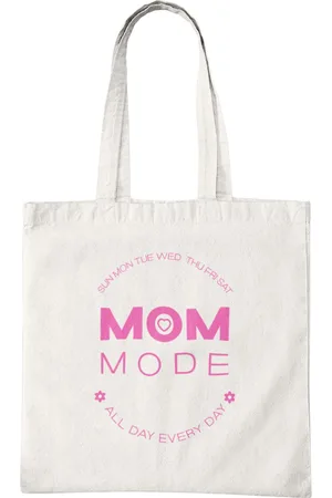 Merkloos Katoenen Tas met Print - Mom Mode Design - Tote Bag
