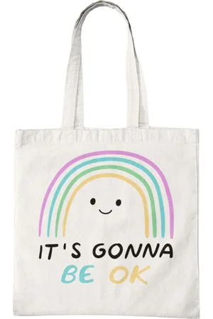 Merkloos Katoenen Tas met Print - t