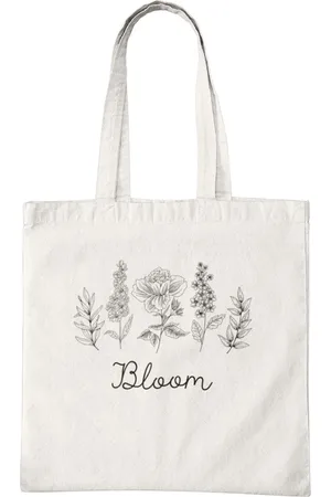 Merkloos Katoenen Tas met Print - Bloom Design - Tote Bag