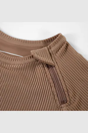 Beach & Bandits UV LONGSLEEVE CHOCOLATE RIBBED LS TEE UV Zwemkleding Jongen/Meisje - - XL - (7436908340376)