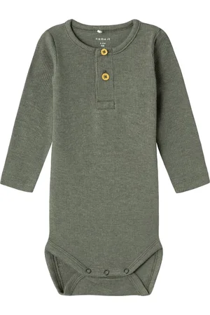 NAME IT Romper Kab Button Dusty Olive 62