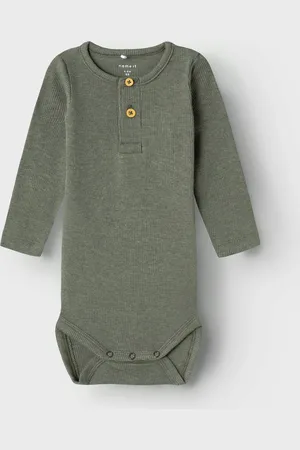 NAME IT Romper Kab Button Dusty Olive 68