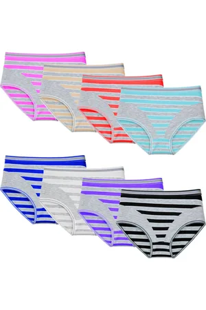 Merkloos FINE WOMAN® Katoenen Dames Slips 6005 8-Pack L