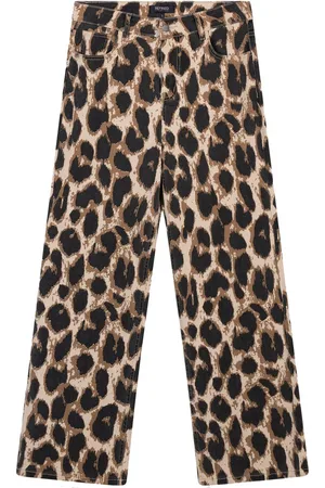 Refined Department Jeans Sunny Woven Wide Leg Jeans R2412175633 850 Leopard Dames