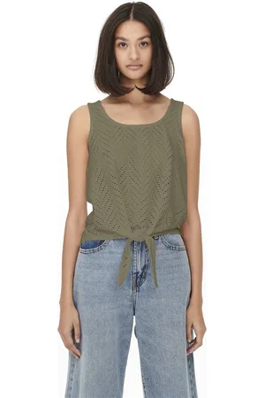 JDY CARLA CATHINKA S/L KNOT TOP JRS - Dames - Blouses