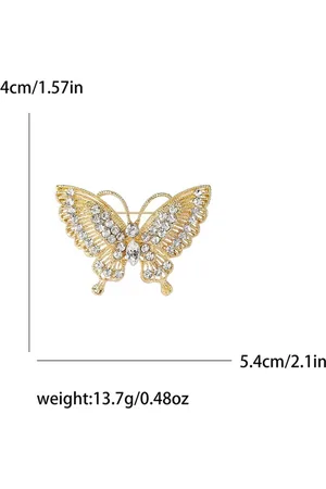 Merkloos Elegante Vlinder Broche - Sprankelende Accessoire voor Revers, Tassen en Feestelijke Outfits