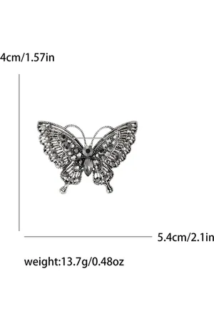 Merkloos Elegante Vlinder Broche - Sprankelende Accessoire voor Revers, Tassen en Feestelijke Outfits