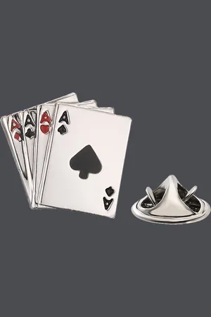 Merkloos Unieke Broches – Speelkaarten, Dobbelstenen, Badminton, Golf, Brandblusser en Meer – Reversspeld of Rugzak Badge