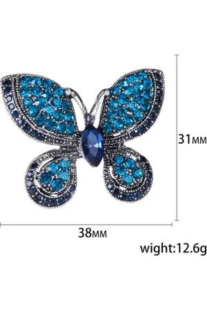 Merkloos Elegante Vlinder Broche - Sprankelende Accessoire voor Revers, Tassen en Feestelijke Outfits