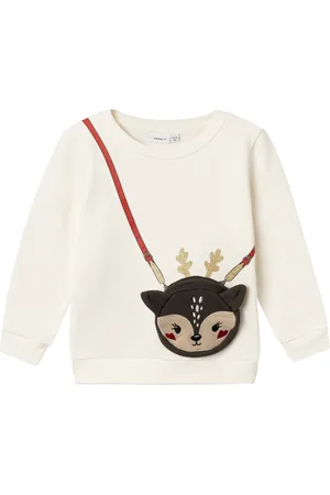 NAME IT NMFRTINSEL NREG SWEAT BRU BOX Meisjes Trui