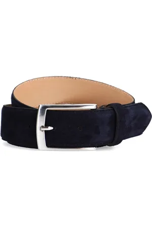 Manfield Heren - Navy suède riem