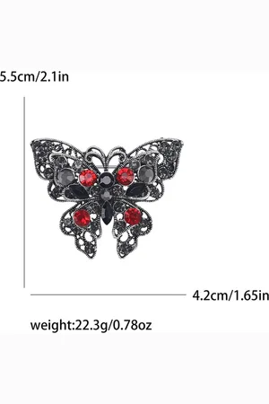 Merkloos Elegante Vlinder Broche - Sprankelende Accessoire voor Revers, Tassen en Feestelijke Outfits