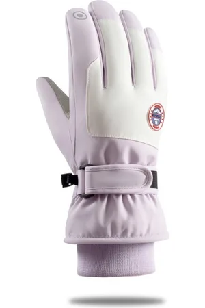 Merkloos 1 paar winterskihandschoenen, winddichte handschoenen voor dames, touchscreen-sneeuwhandschoenen voor koud weer, thermische warme handschoenen, geschikt voor hardlopen, fietsen en wandelen (lengte handschoen 27 cm, breedte 12,5 cm)