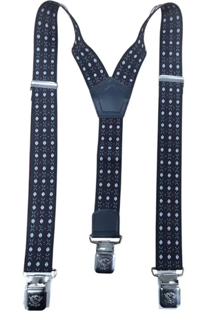 Merkloos Bretels met stevige sterke brede stalen clips - Rood - Wit