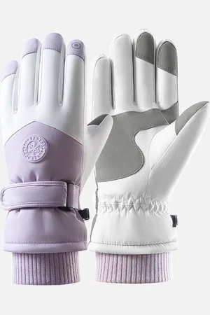 Merkloos 1 paar winterskihandschoenen, winddichte handschoenen voor dames, touchscreen-sneeuwhandschoenen voor koud weer, thermische warme handschoenen, geschikt voor hardlopen, fietsen en wandelen (lengte handschoen 27 cm, breedte 12,5 cm)