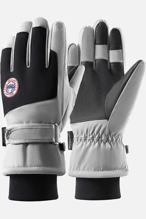 Merkloos 1 paar winterskihandschoenen, winddichte handschoenen voor dames, touchscreen-sneeuwhandschoenen voor koud weer, thermische warme handschoenen, geschikt voor hardlopen, fietsen en wandelen (lengte handschoen 27 cm, breedte 12,5 cm)