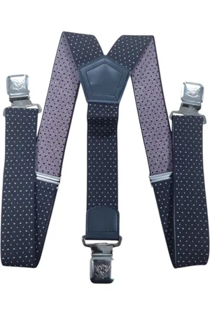 Merkloos Bretels met stevige sterke brede stalen clips - Zwart -Wit - Rood