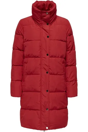 ONLY ONLNEWCOOL PUFFER COAT CC OTW Dames Jas - Equestrian Red