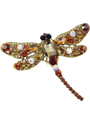 Merkloos Elegante Crystal Dragonfly Broche - Vintage Stijlvol Sieraad voor Dames