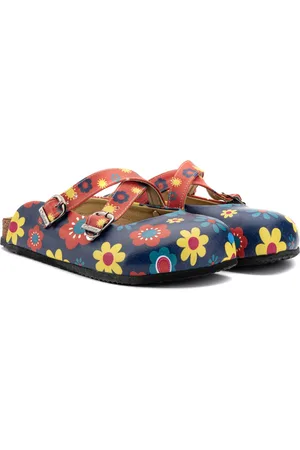 Goby Flowerpower - Slippers - Slipper - Klompen - Hoge kwaliteit - Handmade - Bloemenprint