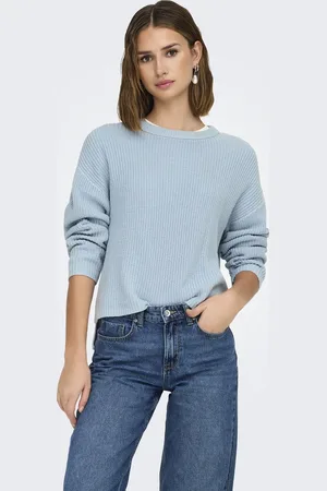 ONLY Trui Onlluna Ls O-neck Pullover Knt Nca 15341307 Cashmere Blue Dames