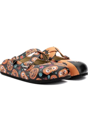 Goby Pumpkin - Slippers - Slipper - Klompen - Hoge kwaliteit - Handmade - Pompoenprint