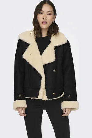 ONLY Jas lva Faux Suede Bonded Jacket Cc 15293012 Black/white Tedd Dames