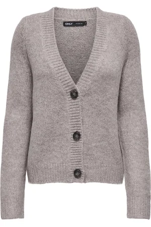 ONLY Vest Onlzoey L/s Regular Cardigan Knt No 15332549 Woodsmoke/melange Dames