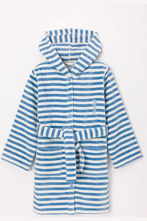 Woody Unisex Badjas -witte streep - maat 068/6M