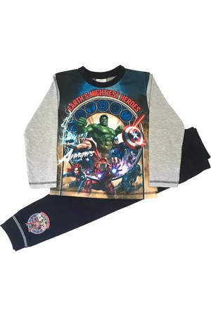 Marvel Avengers pyjama - blauw met grijs - Avengers pyama - maat 104/110