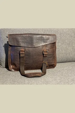 LEATHER DESIGN Business bag Croco hunter