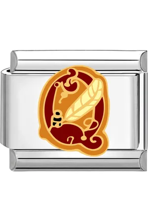 quiges Schakel - Bedel - 9mm - charms - Kleurrijk - alfabet Q - Geschikt voor - Nomination- armband - Schakelarmband - italy bedels armband