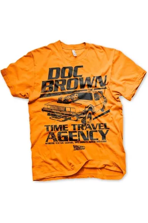 Back To The Future Doc Brown Time Travel Agency T-Shirt -L