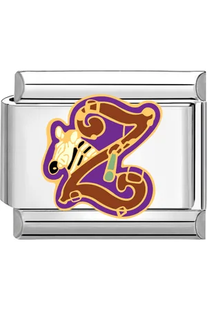 quiges Schakel - Bedel - 9mm - charms - Kleurrijk - alfabet Z - Geschikt voor - Nomination- armband - Schakelarmband - italy bedels armband