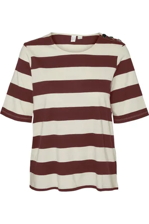 VERO MODA VMMILLA S/S T-SHIRT JRS BTQ GA - Dames - Blouses