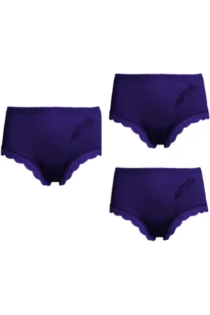 Merkloos Dames hoge slips 3 pack met kantrandje XL 42-46
